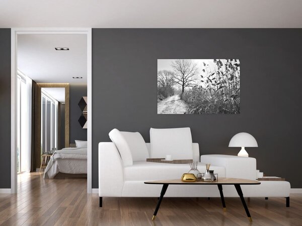 Tablou - Câmpuri în timpul iernii (90x60 cm)