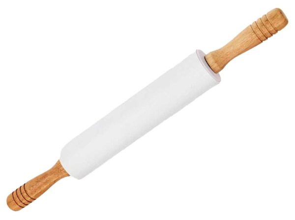 Sucitor Pufo pentru bucatarie sau cofetarie din lemn si silicon, 48 cm, alb