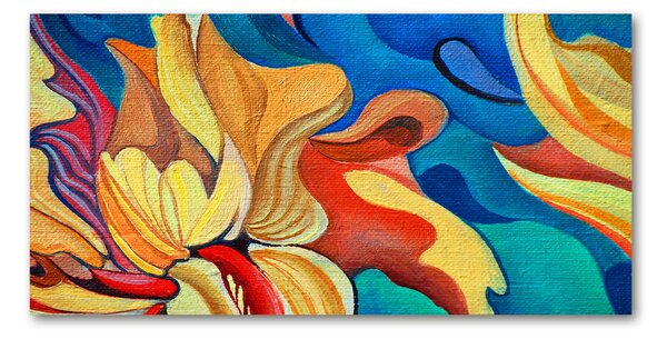 Tablou Printat Pe Sticlă floare abstract