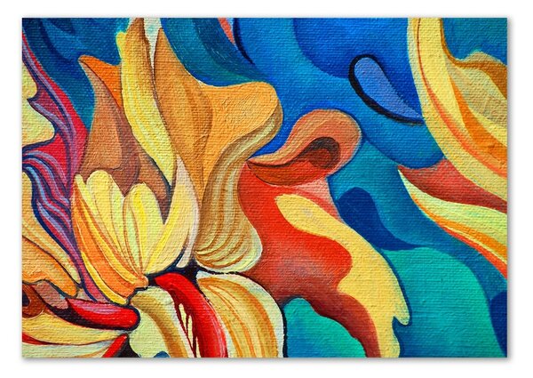 Tablou Printat Pe Sticlă floare abstract