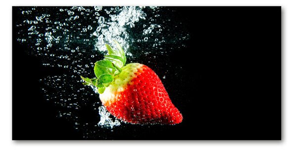 Imagine de sticlă Strawberry sub apa
