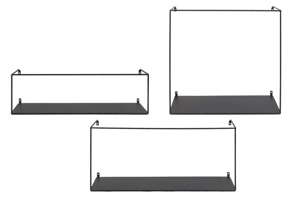 Rafturi negre 3 buc. din metal 40 cm Ulmo – House Nordic
