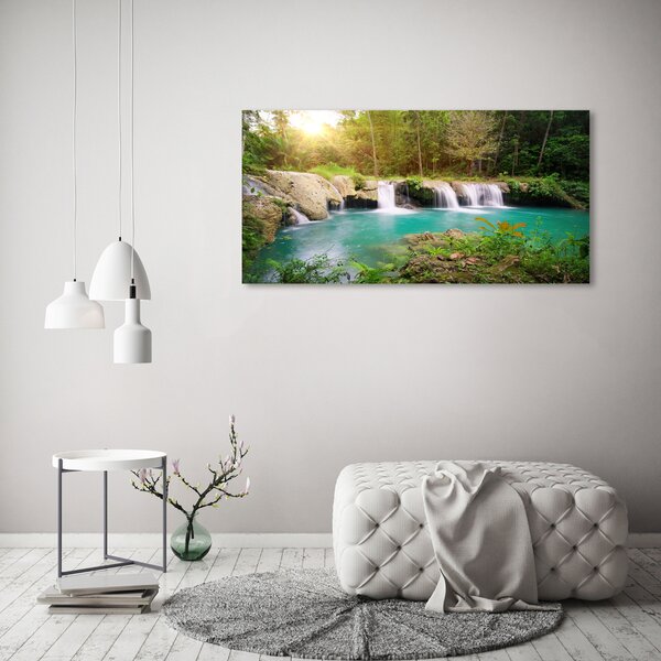 Tablou canvas Cascada din pădure