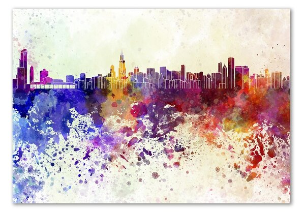 Tablou sticlă colorat Chicago