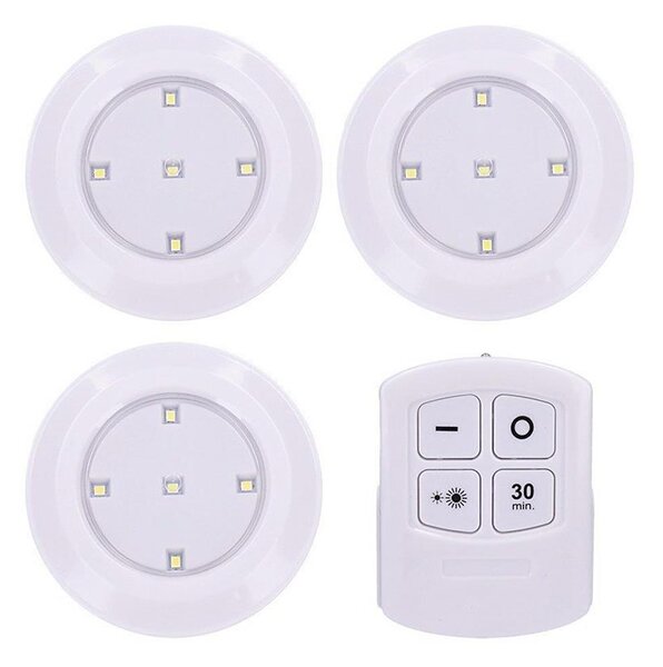 Solight WL906 - Set 3x corpuri LED reglabile cu telecomandă, LED/3xAAA