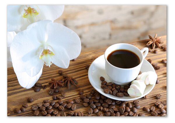 Fotografie imprimată pe sticlă ceașcă de cafea