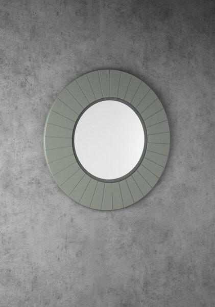 Sapho Sapho, oglindă rotundă LUMIRO STRIP cu iluminare LED în ramă, diametru 90cm, verde, LR950-4444S