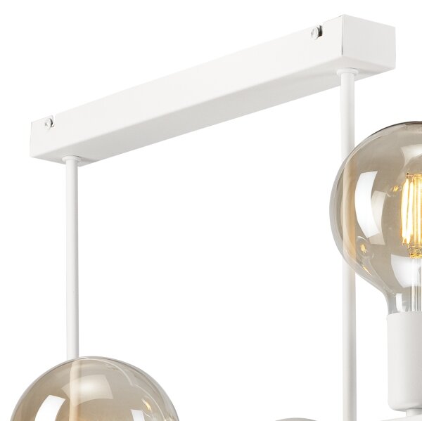 Lustră pe tijă ASTRID 6xE27/60W/230V alb