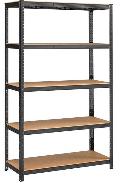 Rafturi cu podea, rafturi cu capacitate de încărcare de 175 kg pe raft, negru 200x120x60cm