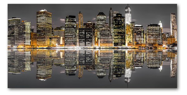 Fotografie imprimată pe sticlă New York, pe timp de noapte
