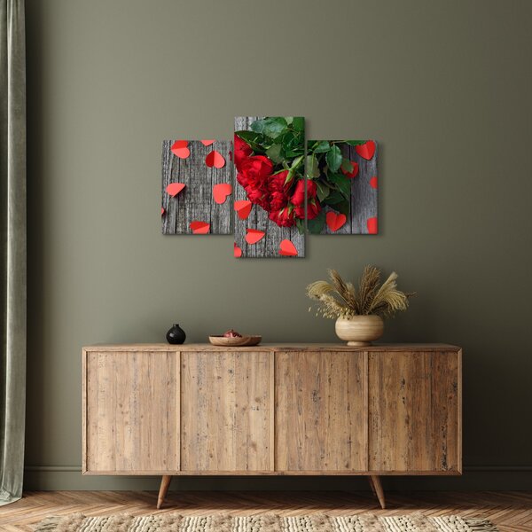 Tablou - cu buchet de flori (90x60 cm)