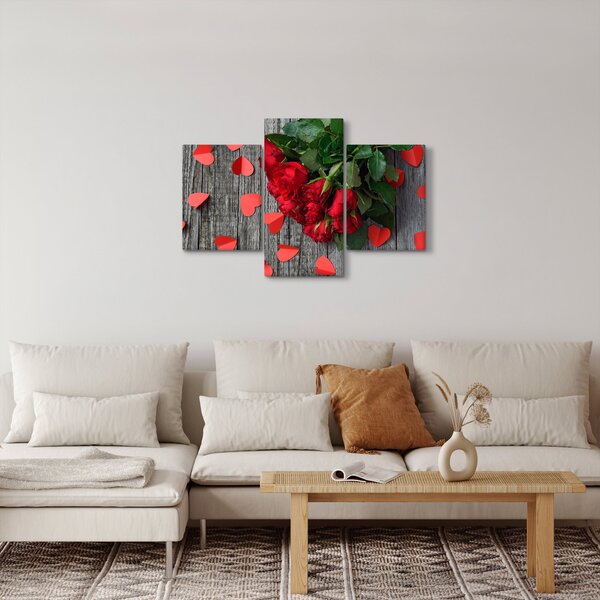 Tablou - cu buchet de flori (90x60 cm)