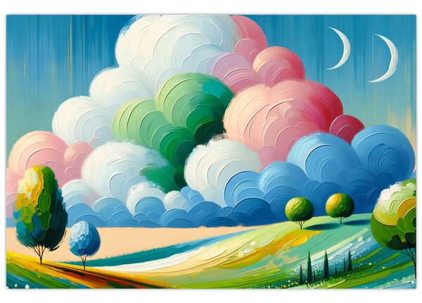 Tablou - Peisaj cu nor (90x60 cm)