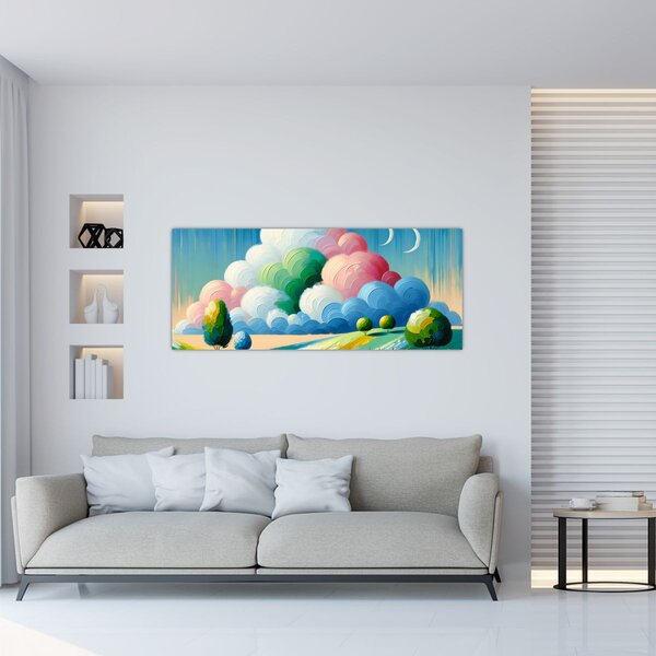 Tablou - Peisaj cu nor (120x50 cm)