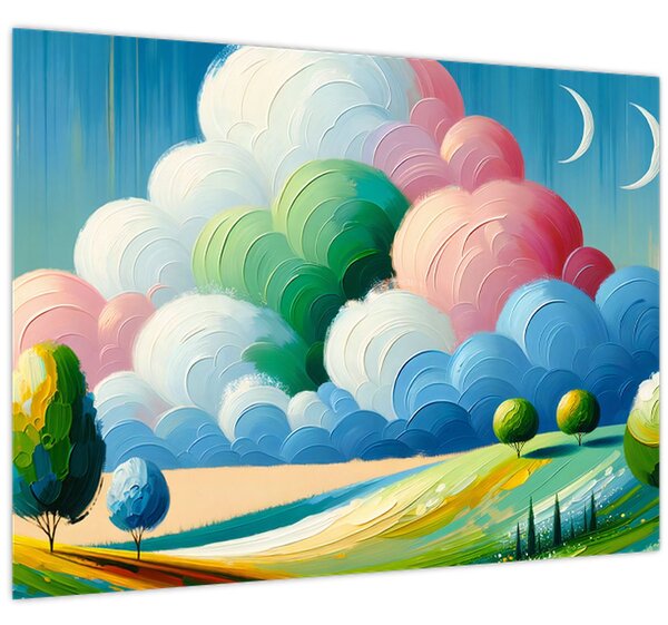 Tablou - Peisaj cu nor (70x50 cm)