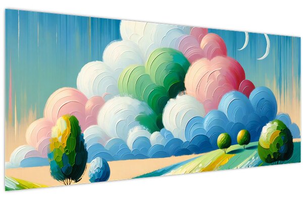 Tablou - Peisaj cu nor (120x50 cm)