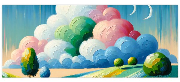 Tablou - Peisaj cu nor (120x50 cm)