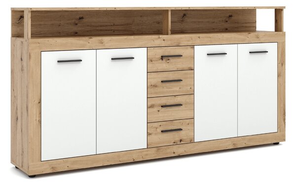 Comodă BLAGO 190 cm – stejar artisan/alb