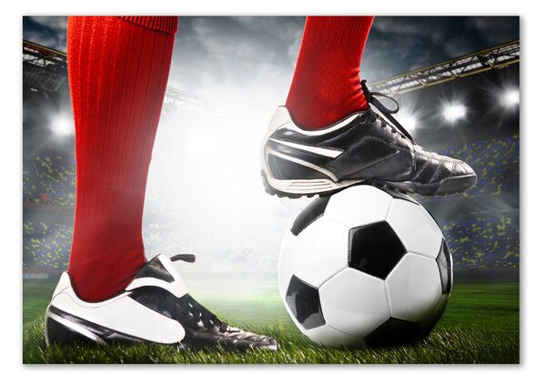 Tablou sticlă picioare fotbalist