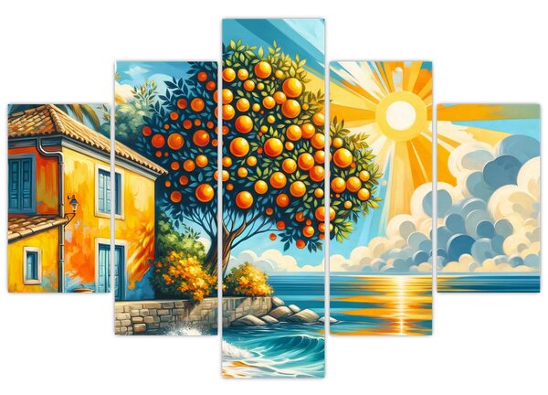 Tablou - Casă cu portocale I. (150x105 cm)