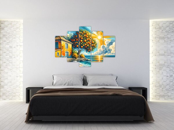 Tablou - Casă cu portocale I. (150x105 cm)