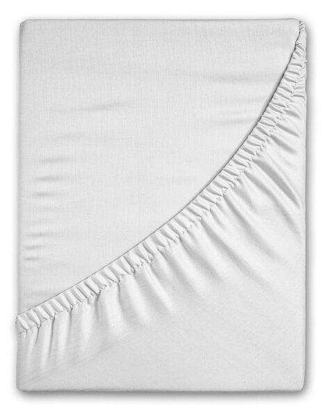 Cearceaf alb din flanelă cu elastic 90x200 cm – Good Morning