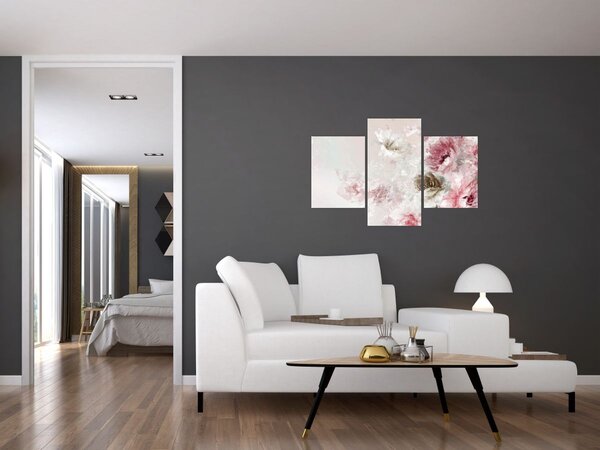 Tablou - Pictura flori roz (90x60 cm)