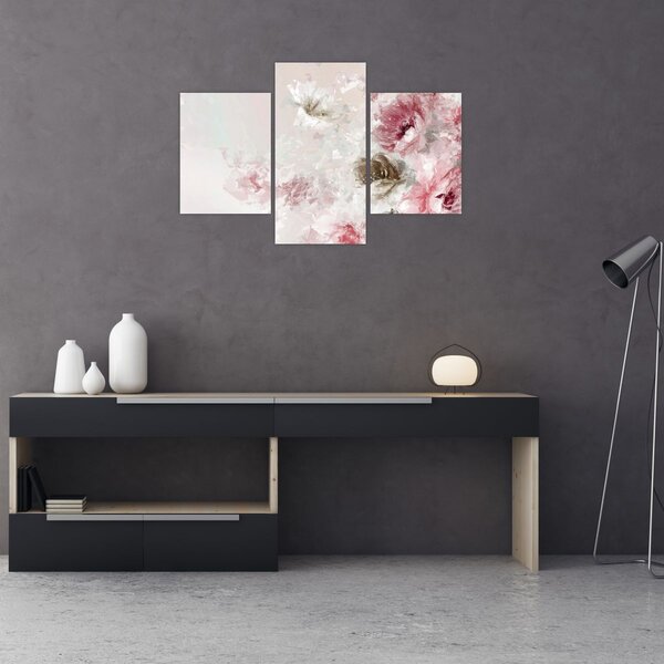 Tablou - Pictura flori roz (90x60 cm)