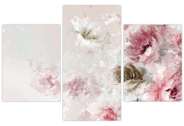 Tablou - Pictura flori roz (90x60 cm)