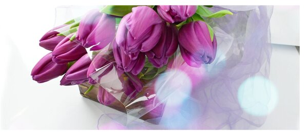 Tablou - buchet de lalele (120x50 cm)