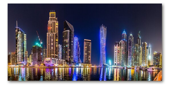 Tablou din Sticlă Dubai timp de noapte