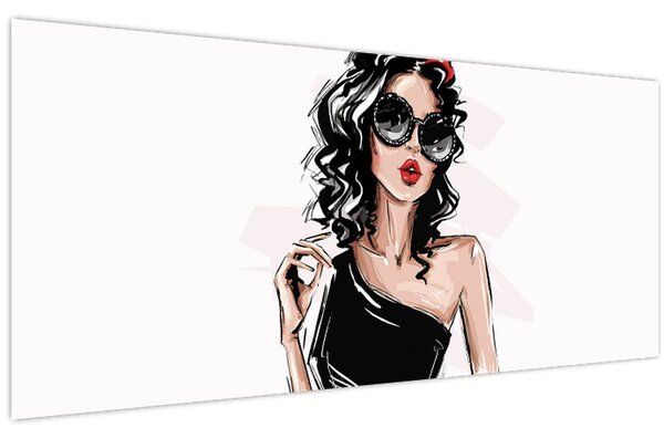 Tablou - Femeie de modă (120x50 cm)