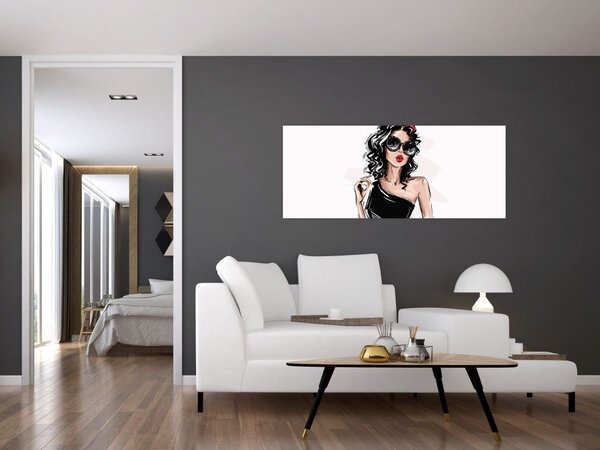 Tablou - Femeie de modă (120x50 cm)