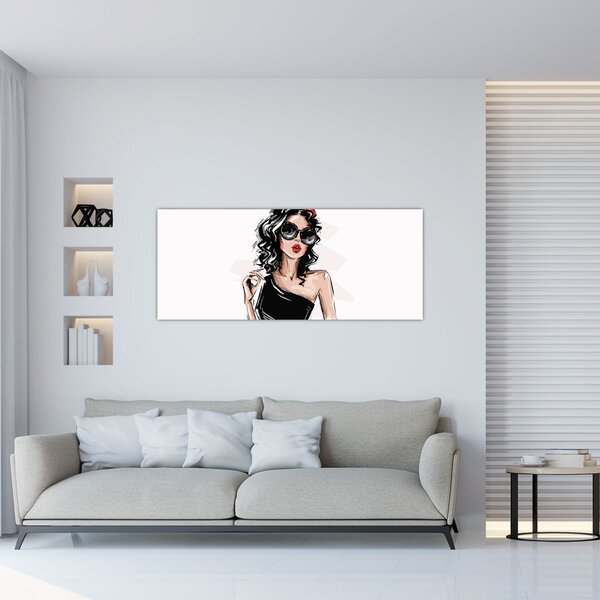 Tablou - Femeie de modă (120x50 cm)