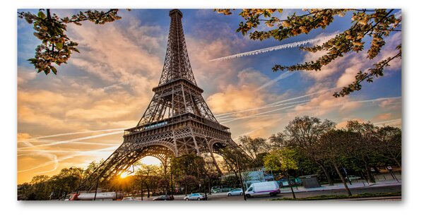 Tablou pe pe sticlă Turnul Eiffel din Paris