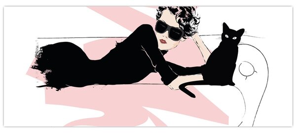 Tablou - Doamnă de modă (120x50 cm)