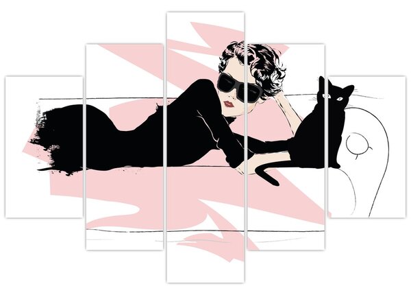 Tablou - Doamnă de modă (150x105 cm)