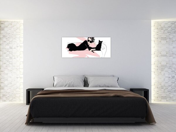 Tablou - Doamnă de modă (120x50 cm)