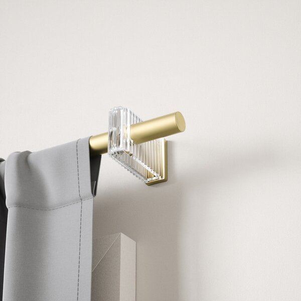 Galerie de perdea auriu mat extensibilă din oțel 107 - 305 cm Flute – Umbra