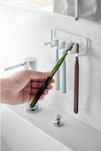 Suport pentru periuța de dinți alb autoadeziv din metal Film Hook – YAMAZAKI