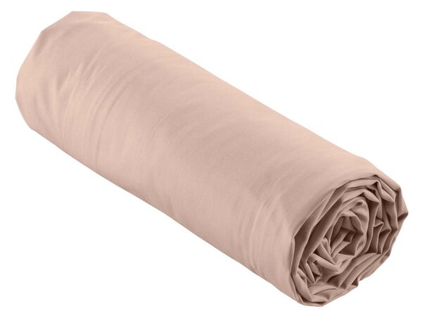 Cearceaf roz din bumbac percal cu elastic 180x200 cm Percaline – douceur d'intérieur