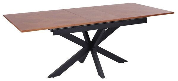 Masă de dining extensibilă Pietro, nuc închis (120-160 cm)