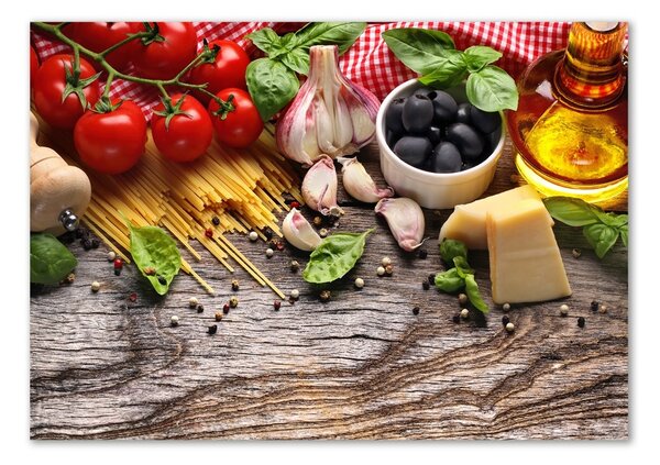 Tablou pe pe sticlă alimente italiană