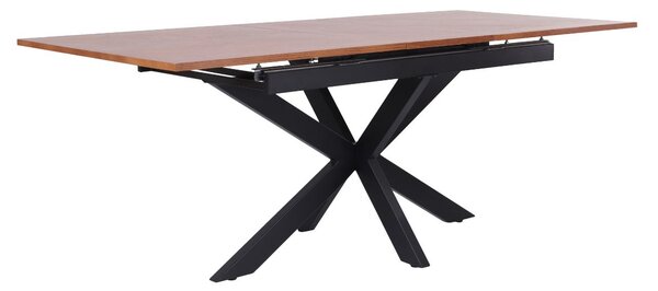 Masă de dining extensibilă Pietro, nuc închis (120-160 cm)