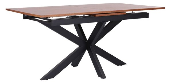 Masă de dining extensibilă Pietro, nuc închis (120-160 cm)