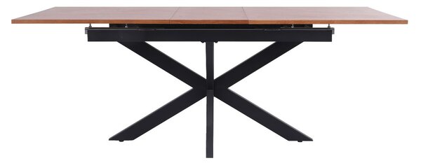 Masă de dining extensibilă Pietro, nuc închis (120-160 cm)