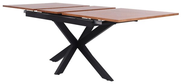 Masă de dining extensibilă Pietro, nuc închis (120-160 cm)