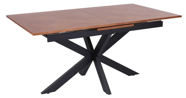 Masă de dining extensibilă Pietro, nuc închis (120-160 cm)
