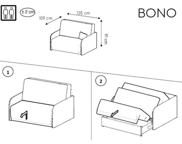 Canapea extensibilă Bono2