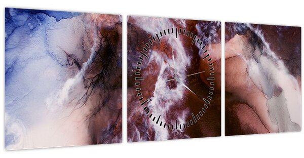 Tablou - Marmură violet N⁰3 (cu ceas) (90x30 cm)